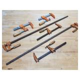 Assorted Woodworking Clamps
