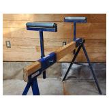 Trojan Collapsable Sawhorse with Board Feeder Rollers