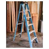 Blue Werner 6 ft Fiberglass Ladder