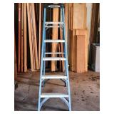 Blue Werner 6 ft Fiberglass Ladder