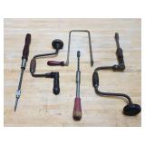 Assorted Vintage Hand Drills