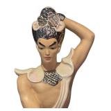 L - Vintage Art Deco Style Figurine with Iridescent Finish