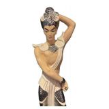 L - Vintage Art Deco Style Figurine with Iridescent Finish