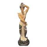 L - Vintage Art Deco Style Figurine with Iridescent Finish