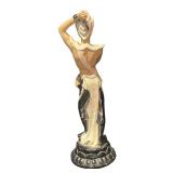 L - Vintage Art Deco Style Figurine with Iridescent Finish