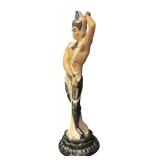 L - Vintage Art Deco Style Figurine with Iridescent Finish