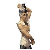 L - Vintage Art Deco Style Figurine with Iridescent Finish