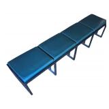 Vintage Metro Systems 4-Seat Upholstered Bench