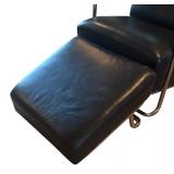 U - Vintage Art Deco Leathercraft Chair with Ottoman