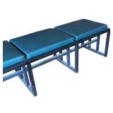 Vintage Metro Systems 4-Seat Upholstered Bench