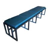 Vintage Metro Systems 4-Seat Upholstered Bench