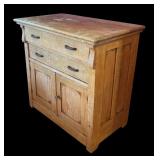 LR -  Vintage Wooden Commode / Wash Stand  with Drawers