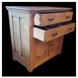 LR -  Vintage Wooden Commode / Wash Stand  with Drawers