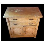 LR -  Vintage Wooden Commode / Wash Stand  with Drawers