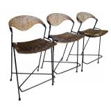 K - Set of 5 Vintage Arthur Umanoff Barstools