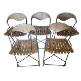 K - Set of 5 Vintage Arthur Umanoff Barstools