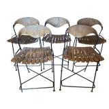 K - Set of 5 Vintage Arthur Umanoff Barstools
