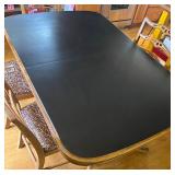 Vintage Dining Table with 5 Chairs and Leaves