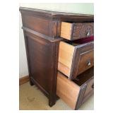 U - Vintage Huntley by Simmons 4-Drawer Dresser with Carved Detailing