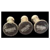 L - Set of 5 Vintage Silver and Brushed Silver Candle Holders including Restoration Hardware