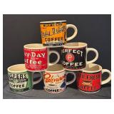 L - Set of 6 Yester Year by Westwood Coffee Advertising Mugs