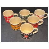 L - Set of 6 Yester Year by Westwood Coffee Advertising Mugs