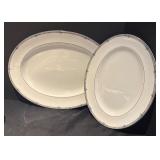 K - Vintage Wedgwood Amherst Bone China Serving Set with Platters, Bowls, Sugar and Creamer