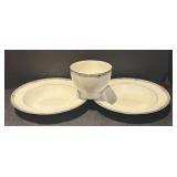 K - Vintage Wedgwood Amherst Bone China Serving Set with Platters, Bowls, Sugar and Creamer