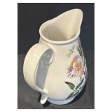 L - Portmeirion The Botanic Garden Ceramic Tableware Set with Pitcher, Platter, Salt & Pepper Shakers, and Cutting Board
