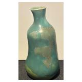 L - Set of 3 Vintage Teal Ceramic Vases