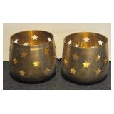 L - Set of 6 Decorative Candle Holders - Glass and Metal Assortment