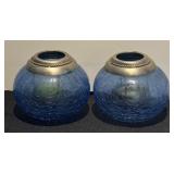 L - Set of 6 Decorative Candle Holders - Glass and Metal Assortment