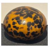 K - Set of 2 Glass Paperweights with Animal Print and Striped Design