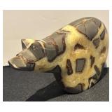 L - Pair of Stone Animal Carvings