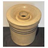 L - Vintage Stoneware Crock with Lid
