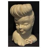 L - Vintage Lady Head Vase