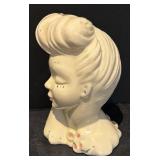 L - Vintage Lady Head Vase