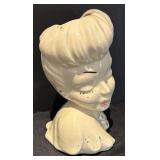 L - Vintage Lady Head Vase