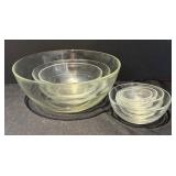 L -Vintage Duralex Glass Nesting Mixing Bowl Set