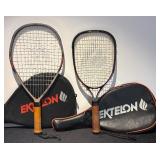 L - Pair of Ektelon 250G Racquetball Rackets with Cases - Graphite and Composite