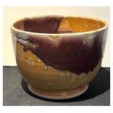 L - Handcrafted Pottery Bowl with Earth Tone Glaze