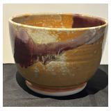 L - Handcrafted Pottery Bowl with Earth Tone Glaze