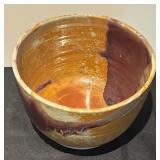 L - Handcrafted Pottery Bowl with Earth Tone Glaze