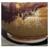 L - Handcrafted Pottery Bowl with Earth Tone Glaze