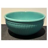 L - Set of 3 Vintage Ribbed Nesting Bowls Turquoise and Orange