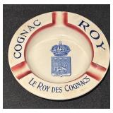 L - Set of 4 Vintage Advertising Ashtrays Including Cognac Roy and Cinzano
