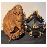 Vintage Wilson Catchers Mitt with Catchers Mask