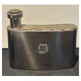 K - Set of 4 Vintage Metal Flasks including Cutty and Courvoisier