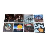 LR - Collection of 8 Vinyl Record Albums Including Waylon Jennings, Crowded House, Robert Hunter and More