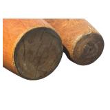 K - Pair of Vintage Wooden Pins